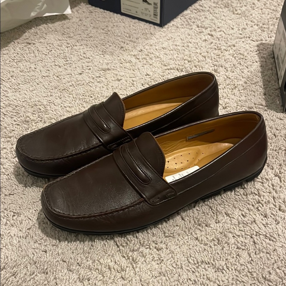 Vince Camuto Brown Slip-On Loafers with Moccasin Construction